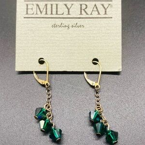 Emily Ray Green Crystal Earrings